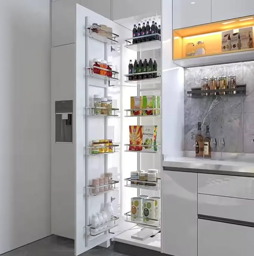 Wooden Pantry Chrome