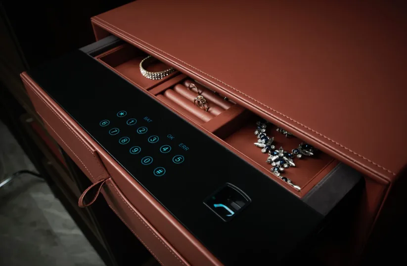 Leather Drawer with Password