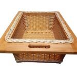 WOODEN WICKER BASKETS