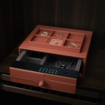 LEATHER DRAWER WITH PASSWORD LEATHER + MDF