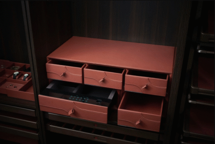 LEATHER DRAWERS WITH PASSWROD SAFE (SET OF 5) STANDARD