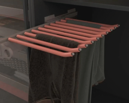 SIDE MOUNTED TROUSER RACK - 350X455X115